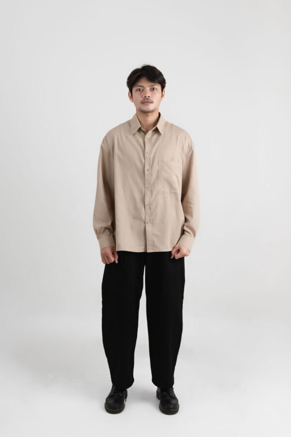 LIBRE - Kemeja Panjang Boxy Unisex Cotton Twill