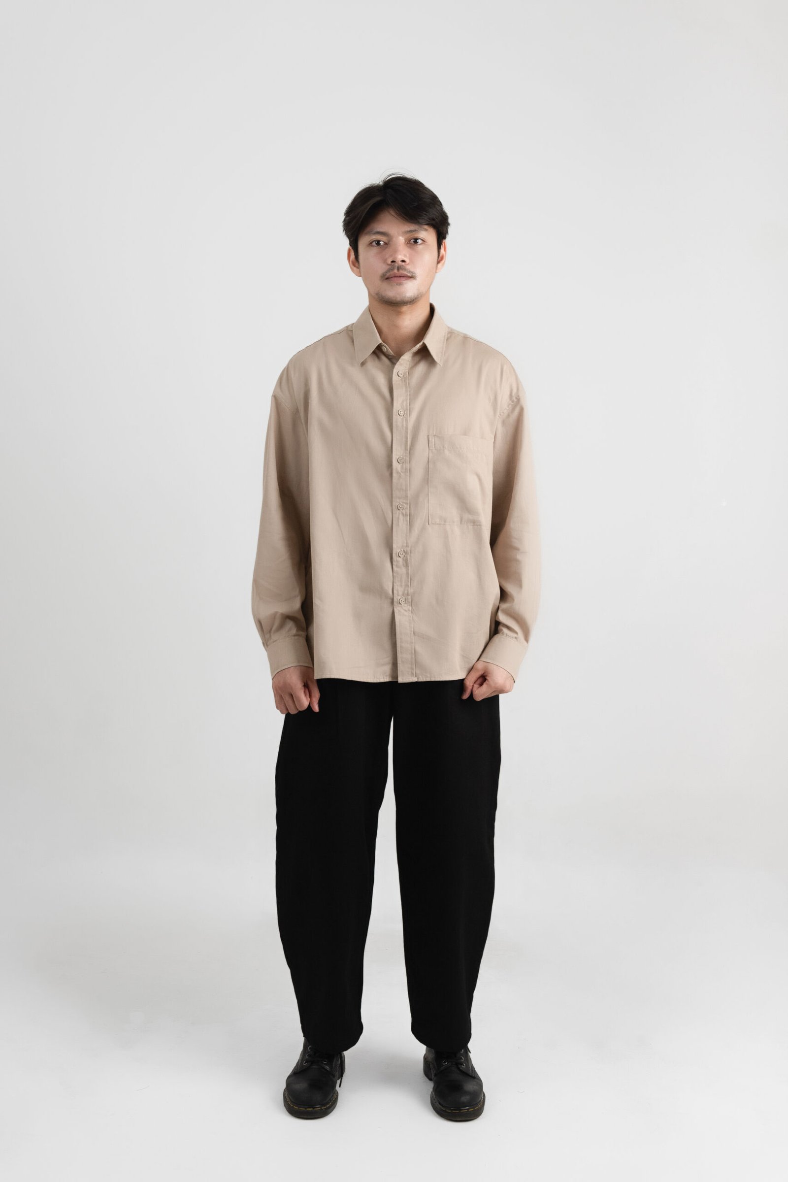 LIBRE - Kemeja Panjang Boxy Unisex Cotton Twill - Image 1