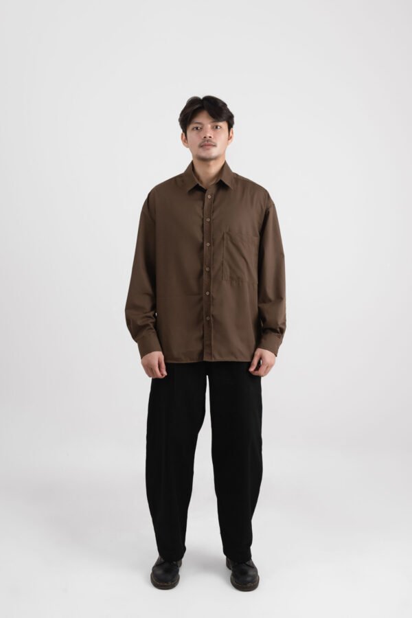 LIBRE - Kemeja Panjang Boxy Unisex Viscose Twill