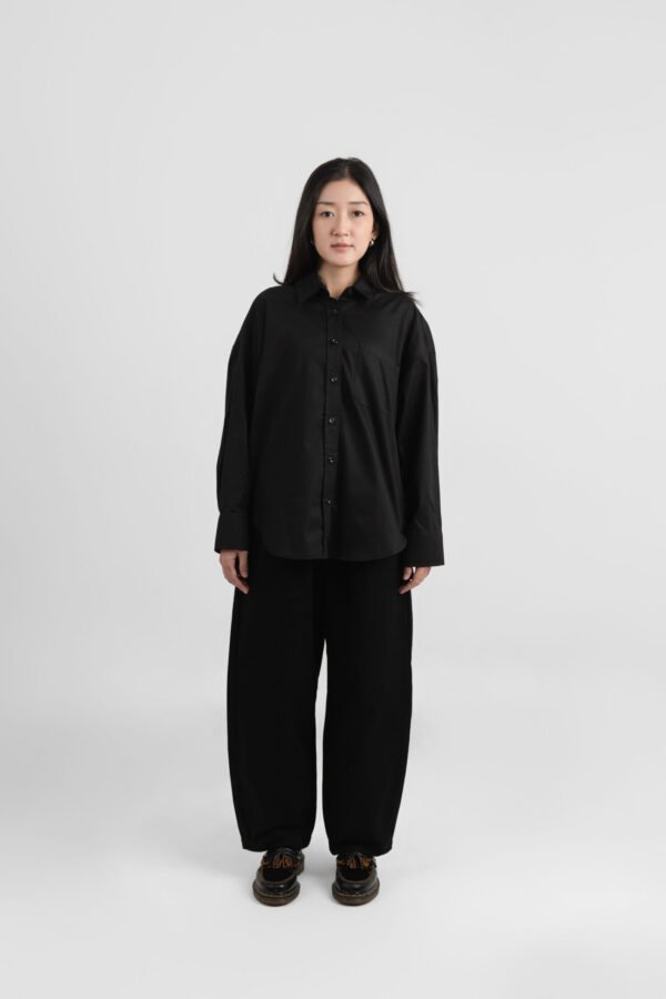 SOLARE - Kemeja Panjang Wanita Oversize Cotton Twill