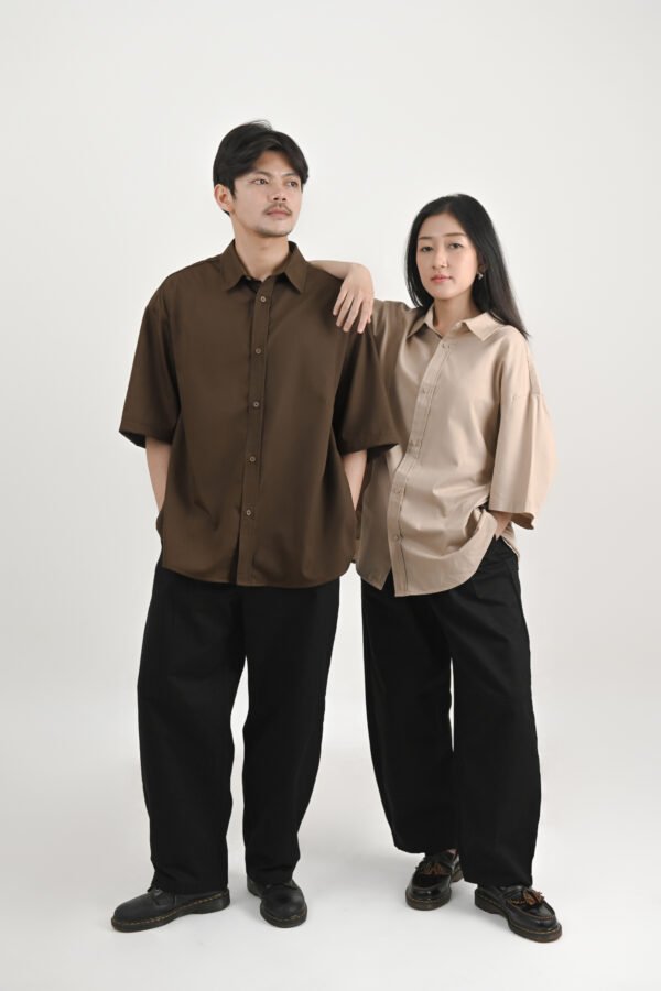 NUMA - Kemeja Pendek Oversize Unisex Cotton Twill